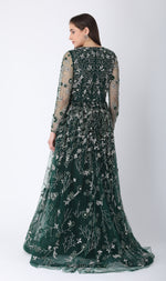 Load image into Gallery viewer, Beaded Aline Dress Dark Green
