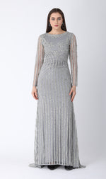 Load image into Gallery viewer, Beaded Dress Gray
