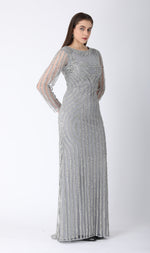 Load image into Gallery viewer, Beaded Dress Gray
