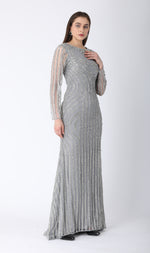 Load image into Gallery viewer, Beaded Dress Gray
