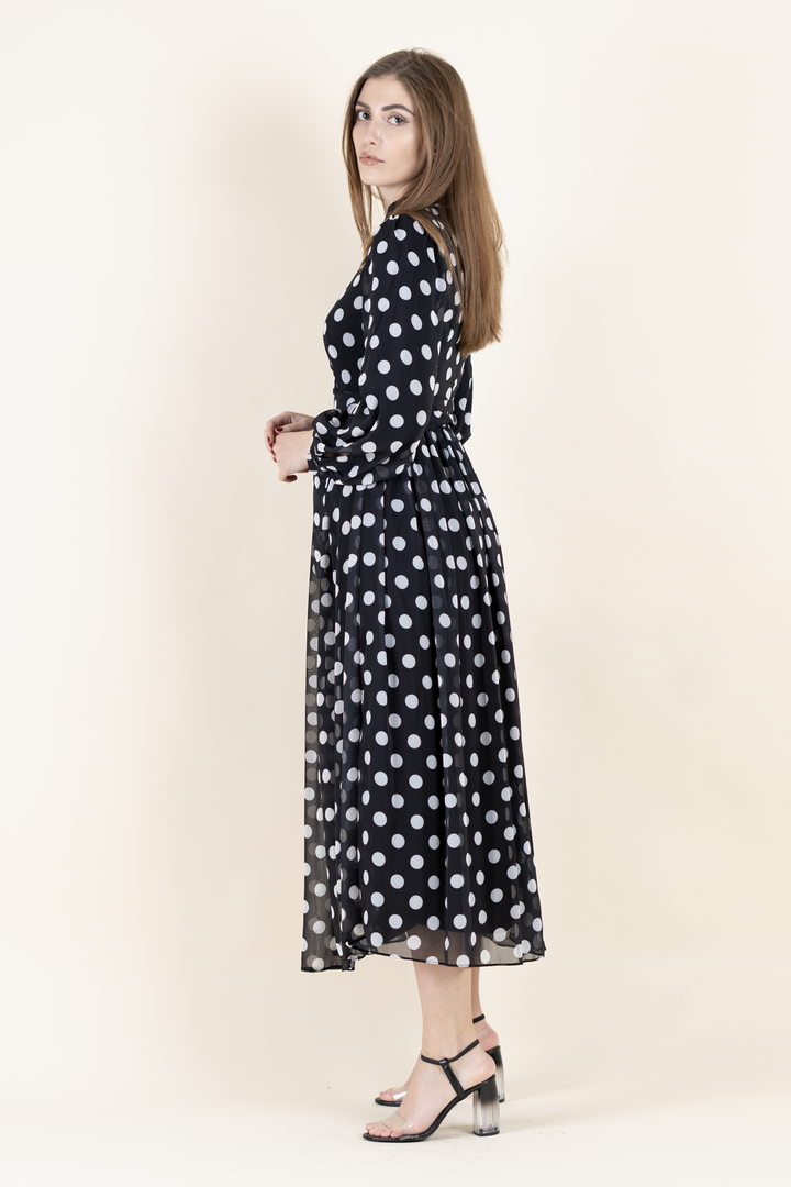 Polka Dress Black