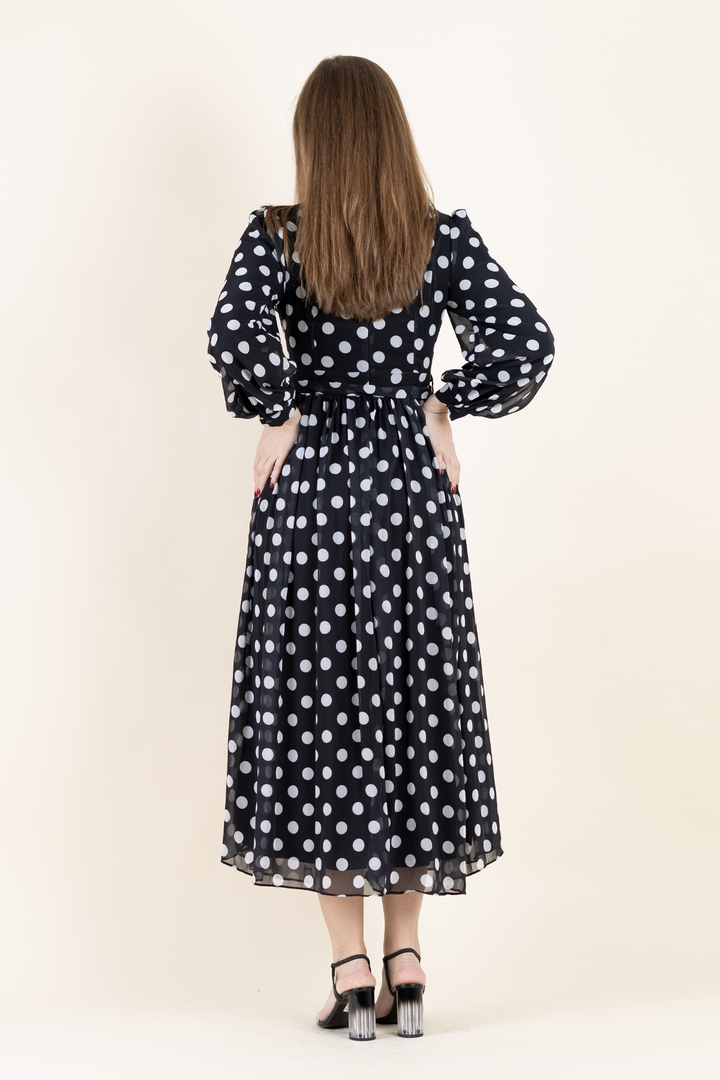 Polka Dress Black